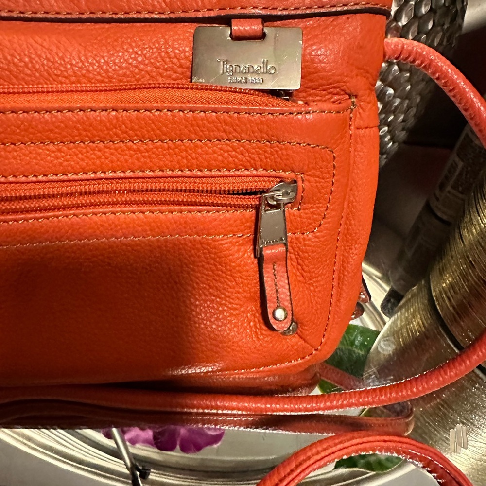 Tignanello Orange Crossbody Bag - Picture 3 of 9